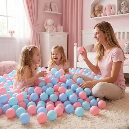 jumelles tapis jouent balles piscine à balles avec maman