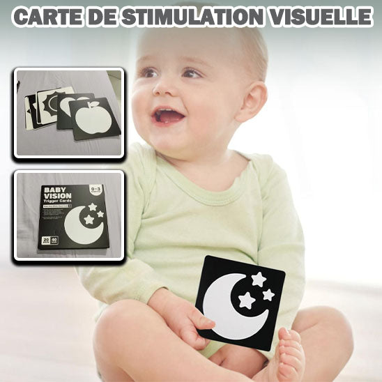 livre pour bebe carte noir blanc tenu par bebe
