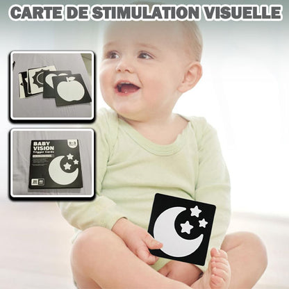 livre pour bebe carte noir blanc tenu par bebe