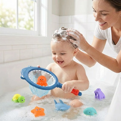 maman shampoing bebe qui joue jouet de bain bebe baignoire