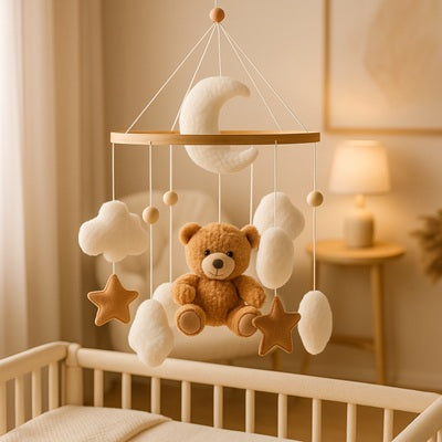 mobile bebe fixe au dessus berceau