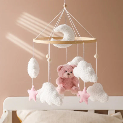 mobile bebe ours rose pour petite fille