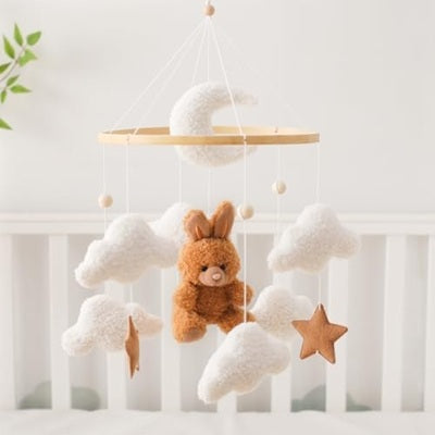 mobile en bois bebe | lapin