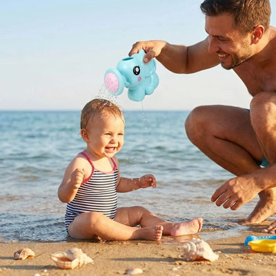 papa verse eau tete bebe jouet de bain pour bebe