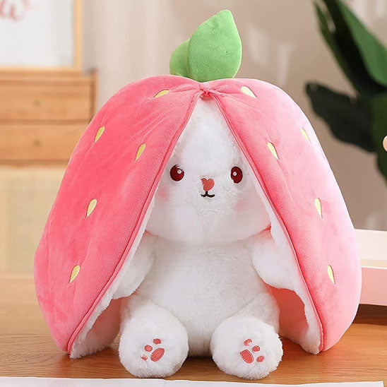 peluche bebe oreilles fraise