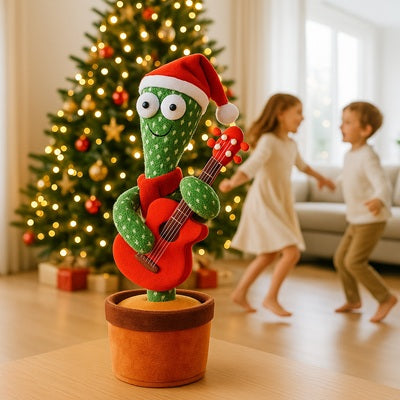 peluche interactive cactus bebe de noel sapin enfants dansent