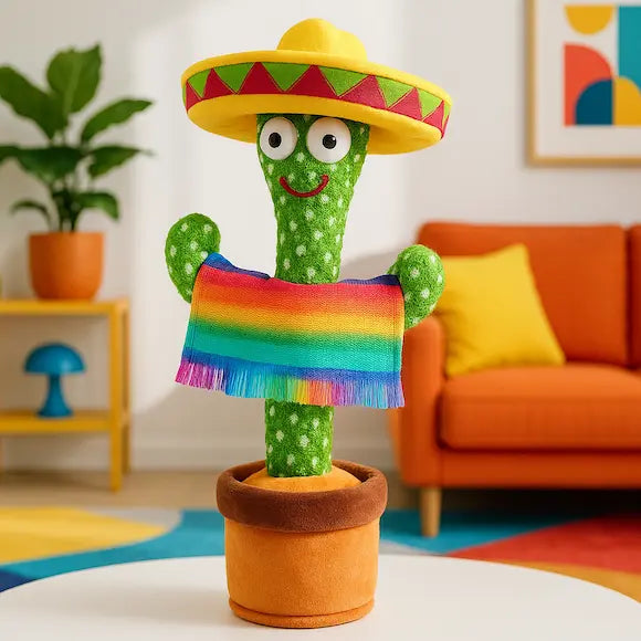 peluche interactive cactus mexicain classique table salon