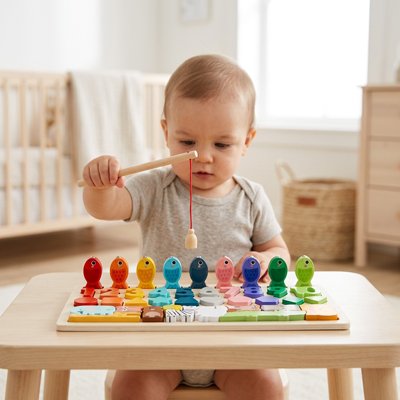 petit assis peche poisson aimant puzzle bebe pose petite table