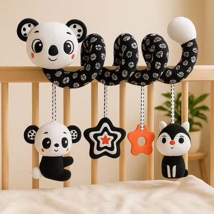 spirale d activite bebe enroulee barre berceau