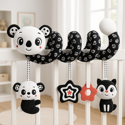 spirale d activite bebe enroulee barre parc bebe