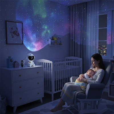 Veilleuse projection bebe commode tamisée maman bebe assise fauteuil bascule 